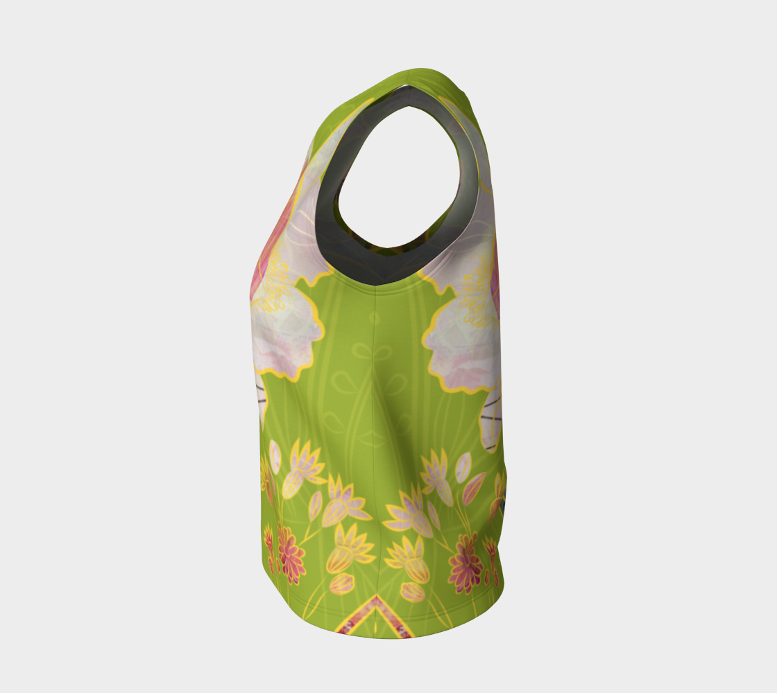 Subtle Soriya Loose Tank in Green - deloresartcanada