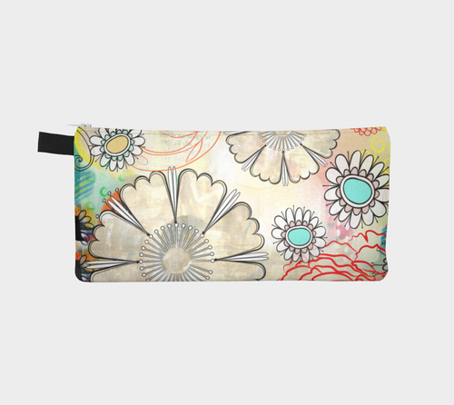Flower Power Pencil Case by Deloresart - deloresartcanada