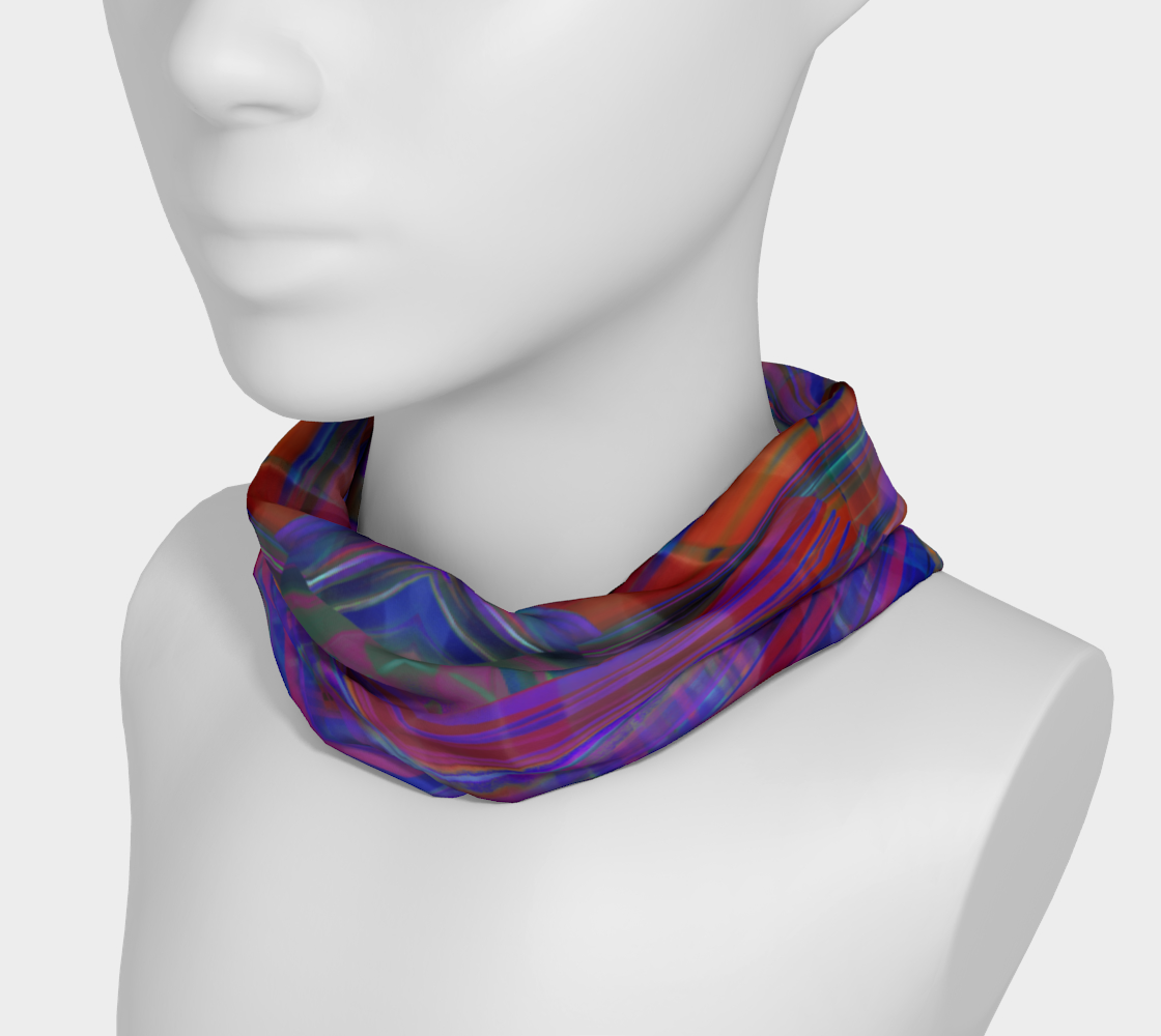 Tartan Cliffs Blues and Reds Headband - deloresartcanada