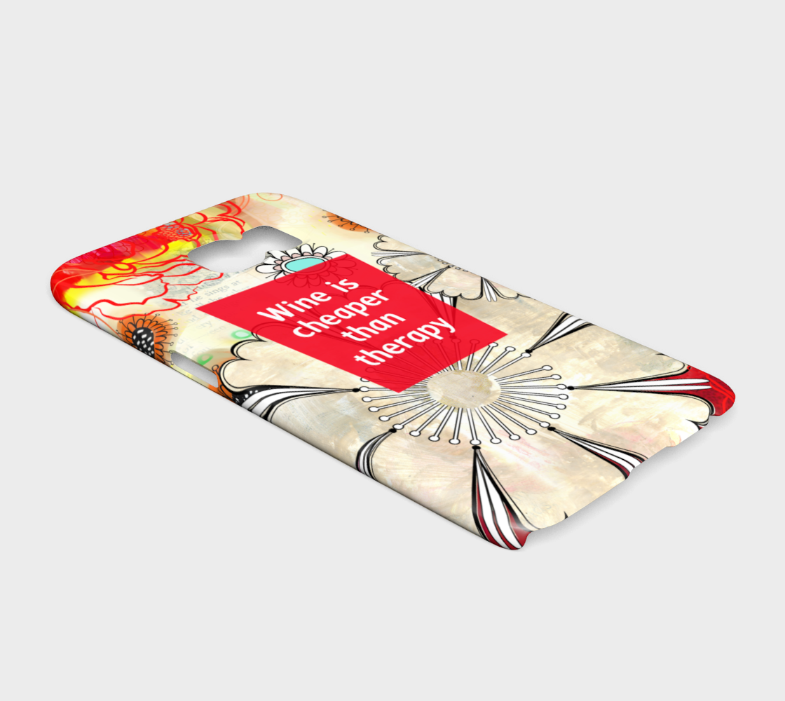 924  Wine Is Cheaper Than Therapy Device Case - deloresartcanada