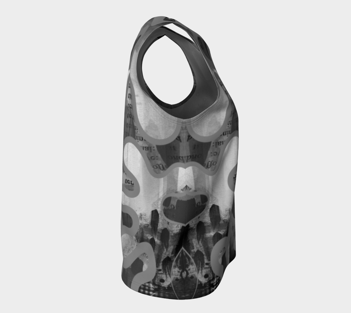 Sassy Serpentine Loose Tank Top in Grey - deloresartcanada