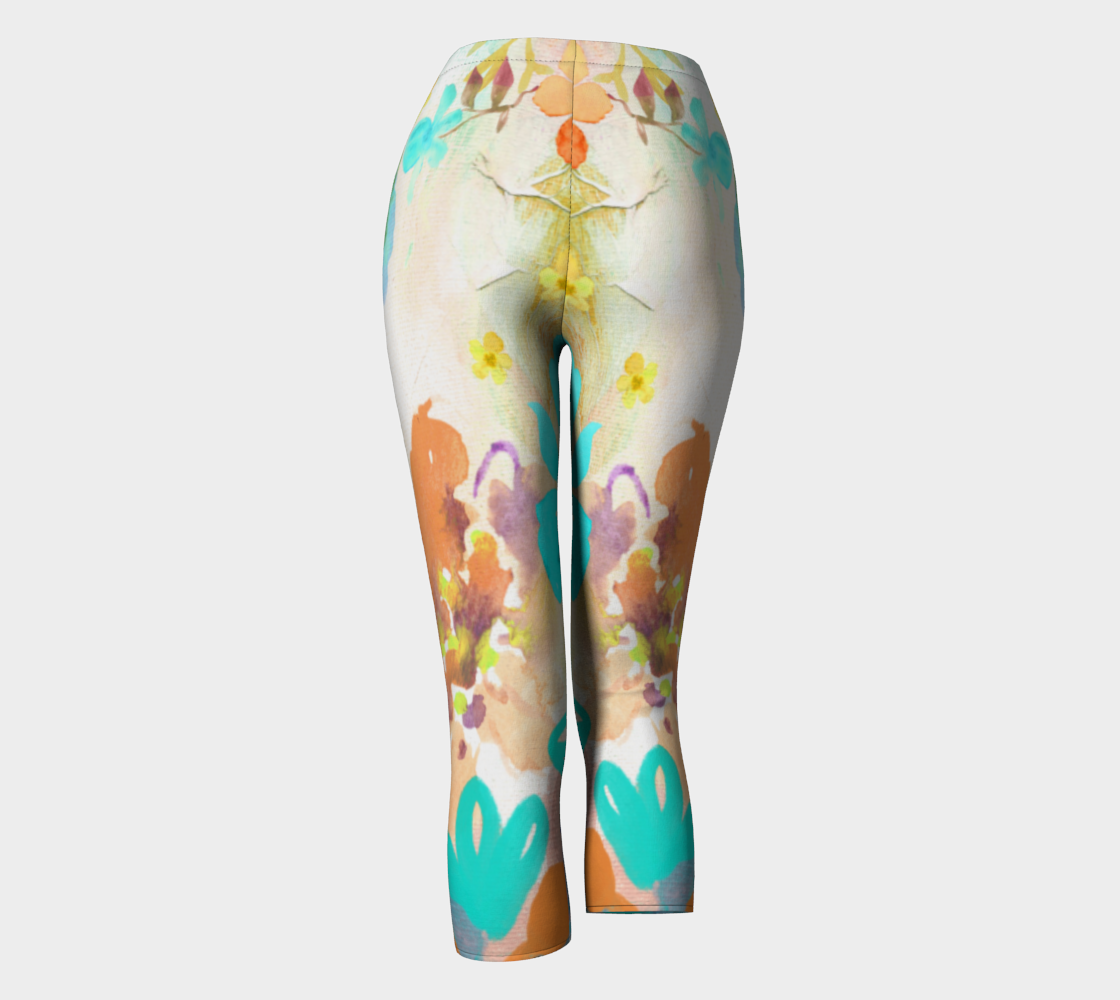 I Am A Queen Teal Capris by Deloresart - deloresartcanada