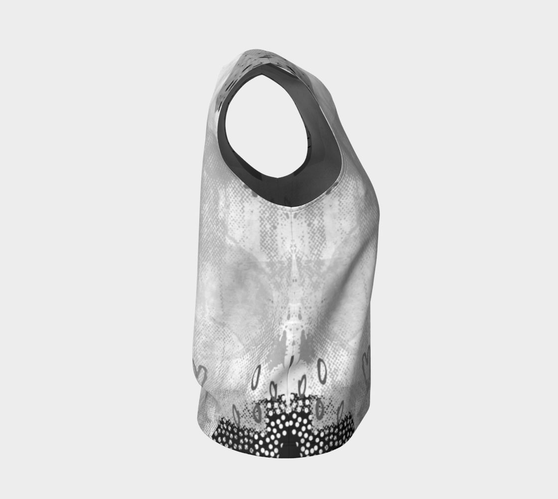 The Snuggle is Real Loose Tank in Greyscale - deloresartcanada