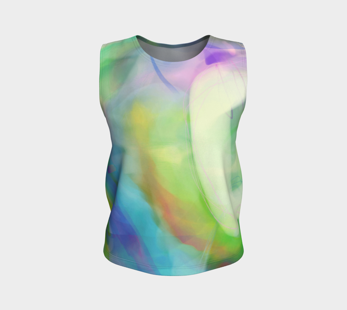 Good Wine Loose Tank by Deloresart  in Greens - deloresartcanada