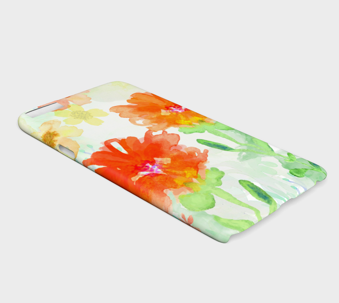 Coral Floral Device Case - deloresartcanada