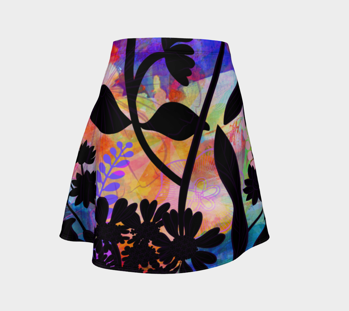 Hawaii Hibiscus Flare Skirt by Deloresart