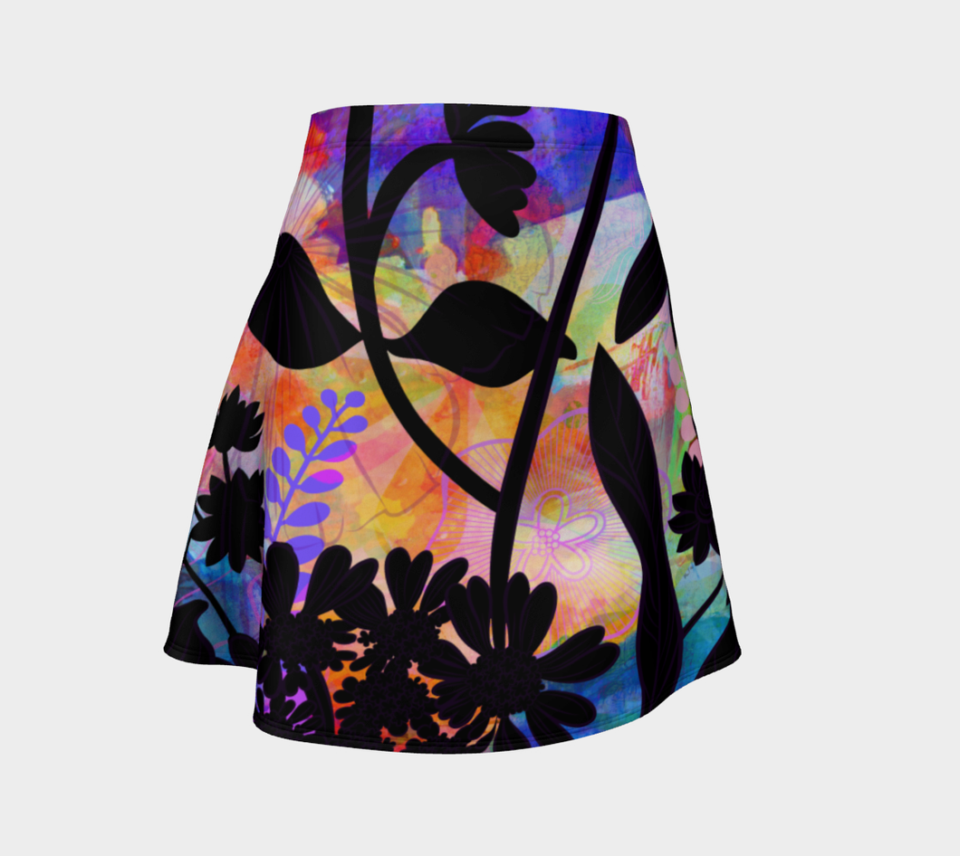 Hawaii Hibiscus Flare Skirt by Deloresart