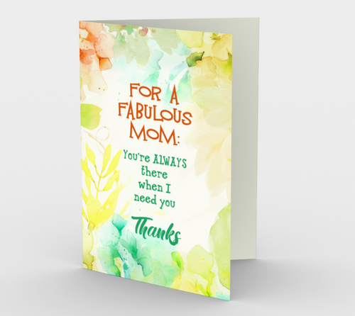 1132.Mom, You're Fabulous  Card by DeloresArt