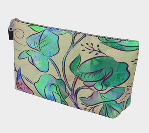 Queen Sweet Pea Makeup Bag in Greens - deloresartcanada