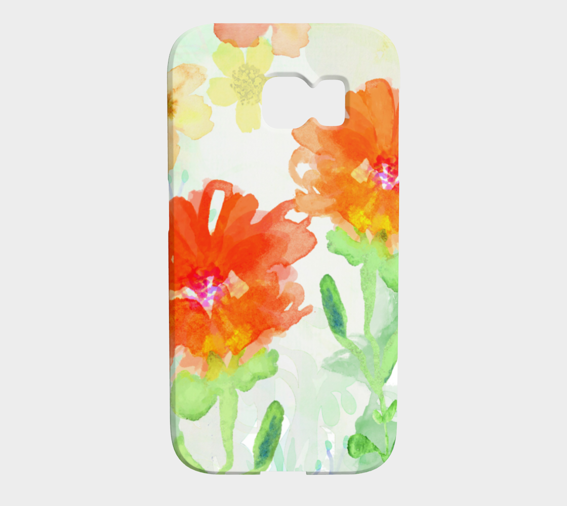 Coral Floral Device Case - deloresartcanada
