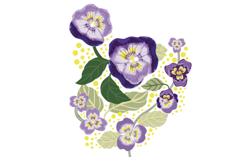 Volume 13 - Pansy Party Brush Set - deloresartcanada
