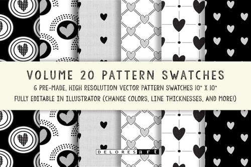 Volume 20 Halftone Hearts Assortment - deloresartcanada