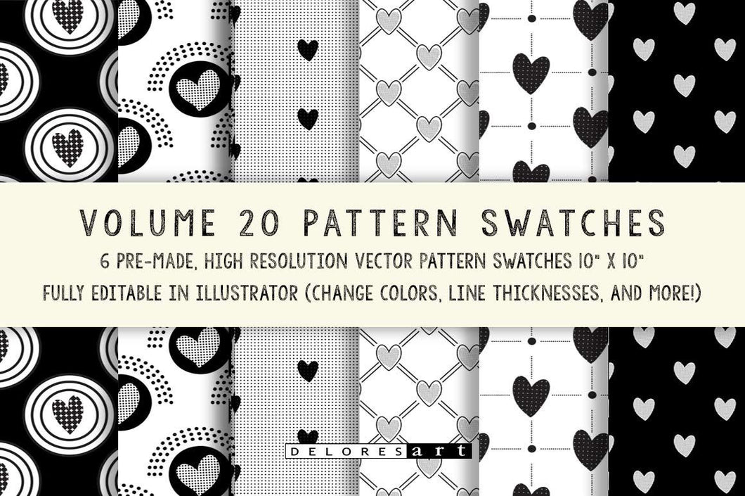 Volume 20 Halftone Hearts Assortment - deloresartcanada