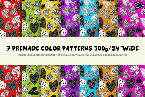 Volume 19 - Hearts Pattern Assortment - deloresartcanada
