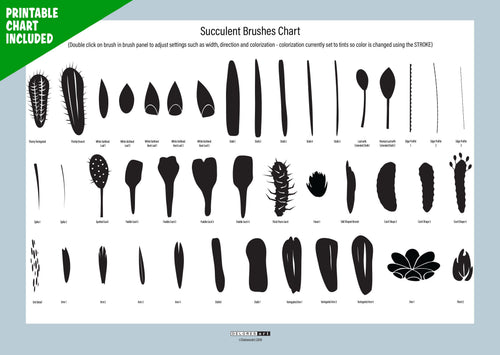 Volume 15 - Sweet Succulent Vector Brushes - deloresartcanada