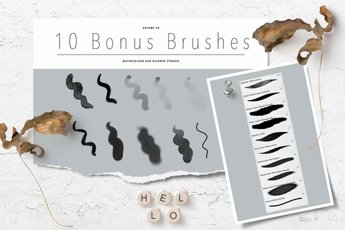Volume 025 - Floral Procreate Stamp Brushes 2
